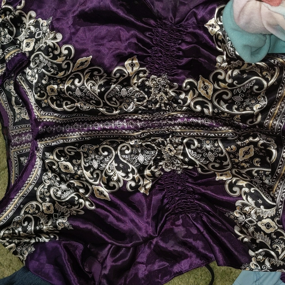 Batwing Sleeve Silky Top XL